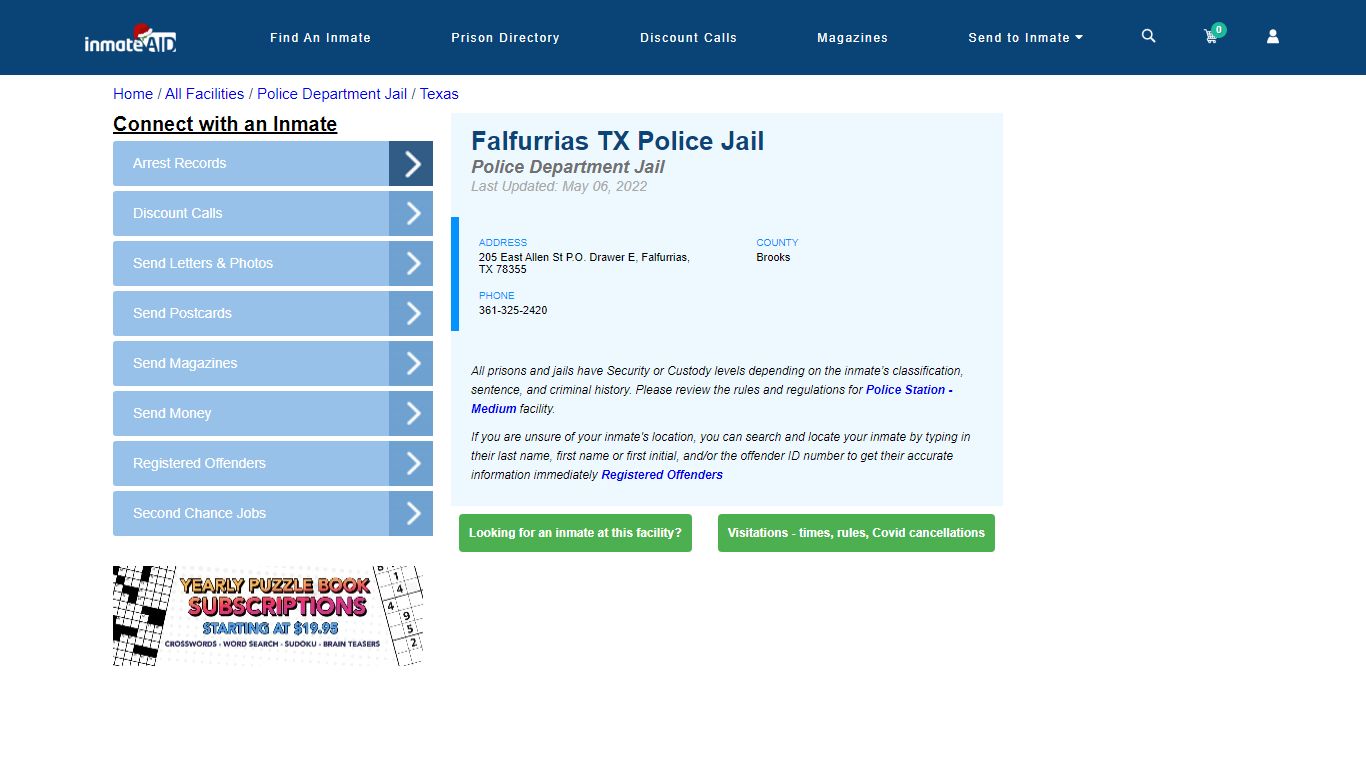 Falfurrias TX Police Jail & Inmate Search - Falfurrias, TX